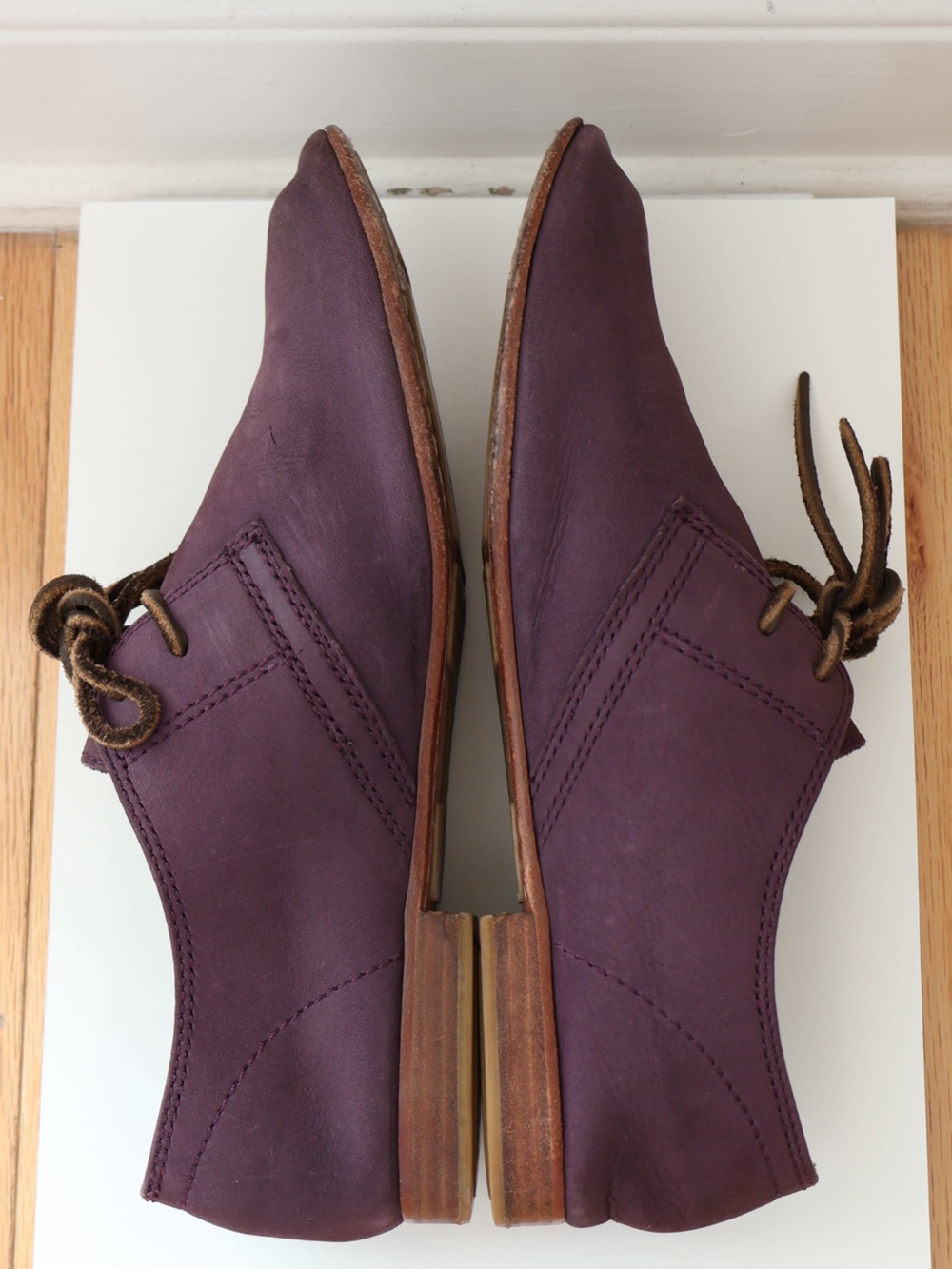 Frye Jillian Purple Suede Leather Oxfords Lace Up Shoes Indie Artsy Quirky 9.5 - Picture 5 of 10